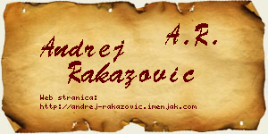 Andrej Rakazović vizit kartica
